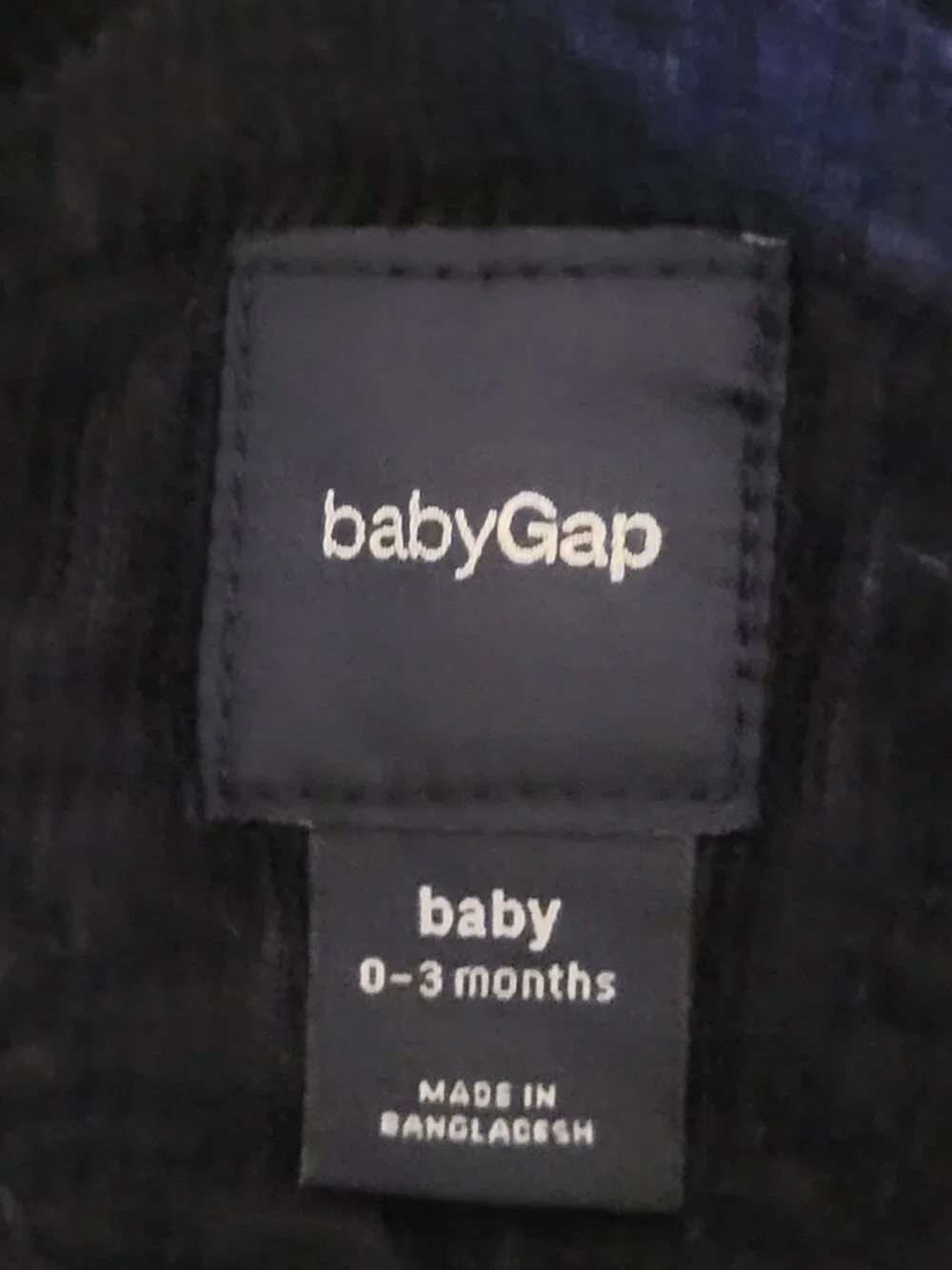 NAVY BLUE BABY GAP CORDUROY OVERALLS SIZE 0-3 Months Classic